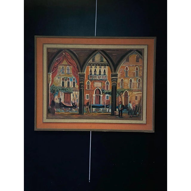 Roberto Gherardi, Venise, La Pescheria, 1980s, Oil on Canvas, Framed For Sale - Image 10 of 12