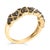 Contemporary 10K Yellow Gold Plated .925 Sterling Silver 1/3 cttw Natural Diamond Band Ring - Size 7 For Sale - Image 3 of 6