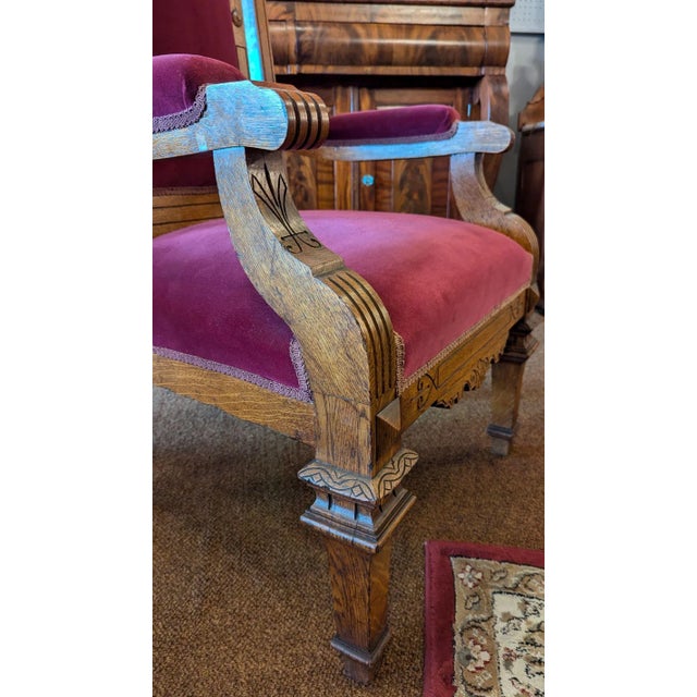 Late 19th Century Late 19th Century Oak Gothic Throne Chair For Sale - Image 5 of 9