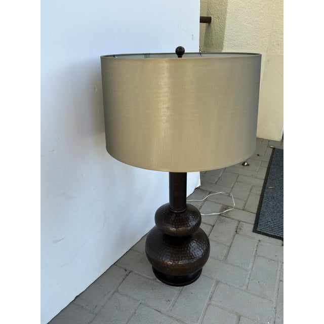 Currey & Company Currey & Co Hammered Gourd Bronze Lamp For Sale - Image 4 of 8