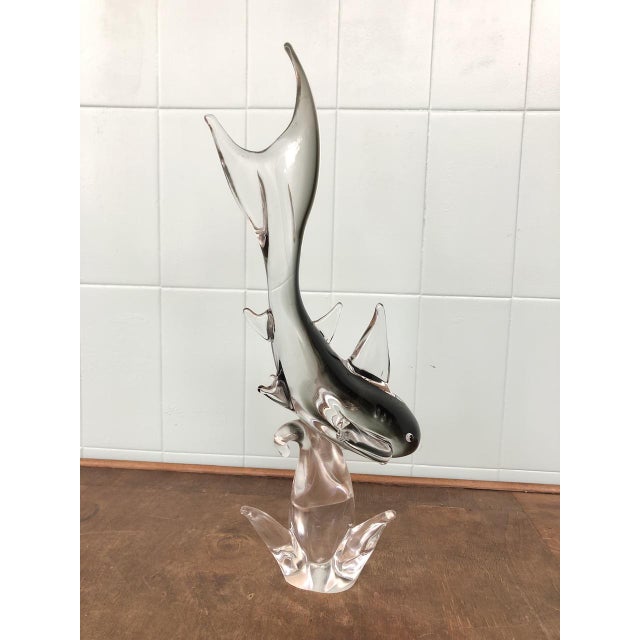 Large Vintage Murano Glass Shark Sculpture, Italy, 1970s For Sale - Image 15 of 17