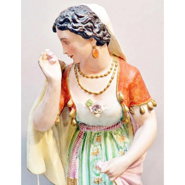 Realism Early 20th Century Bisque-Porcelain Gypsy-Girl Figurine For Sale - Image 3 of 7