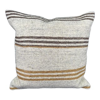 Turkish Hemp Pillow Cushion Natural Beige Brown Cushion Cover 20x20 For Sale