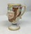 Pristine Staffordshire c 1810 pearlware mug in the shape of Bacchus or a Satyr with a "surprise" of a small, modeled frog...