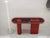 Oval Coral Red Console with Inserted Black Marble Top by Ultramobili For Sale - Image 9 of 12