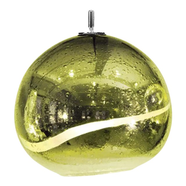 Solaris Pendant Light from the Vista Swirl Collection in Citron For Sale