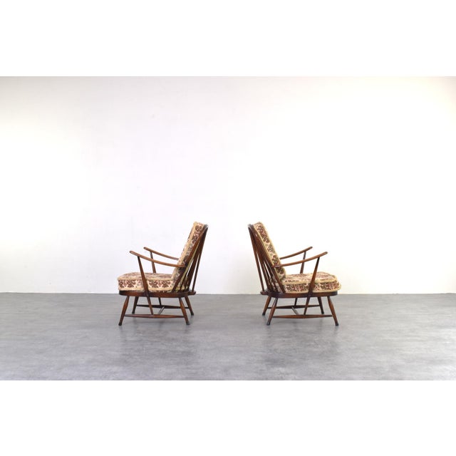 Brown Vintage Armchairs by Lucian Ercolani for Ercol, 1960s, Set of 2 For Sale - Image 8 of 16