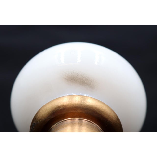 Pair of Vintage Round Milk Glass Door Knobs For Sale - Image 6 of 7