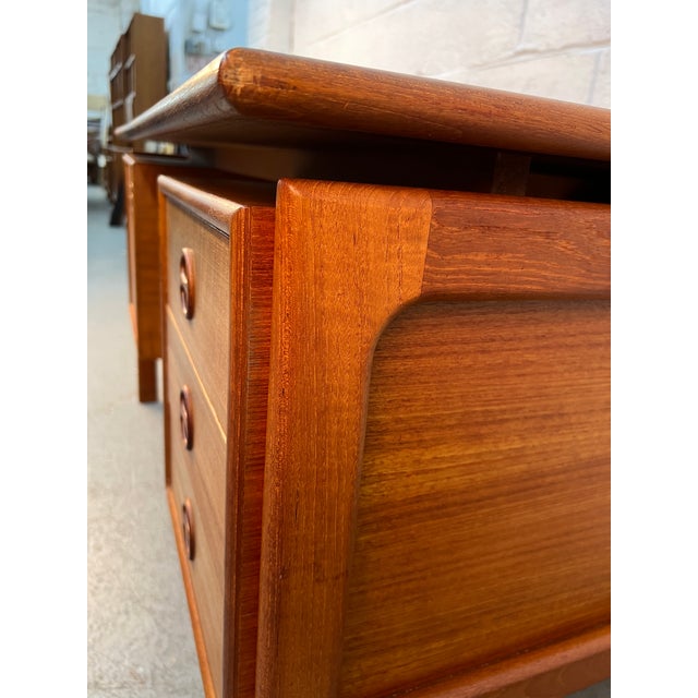 Mid-Century Teak Executive Desk by Art Furn of Denmark For Sale - Image 11 of 17