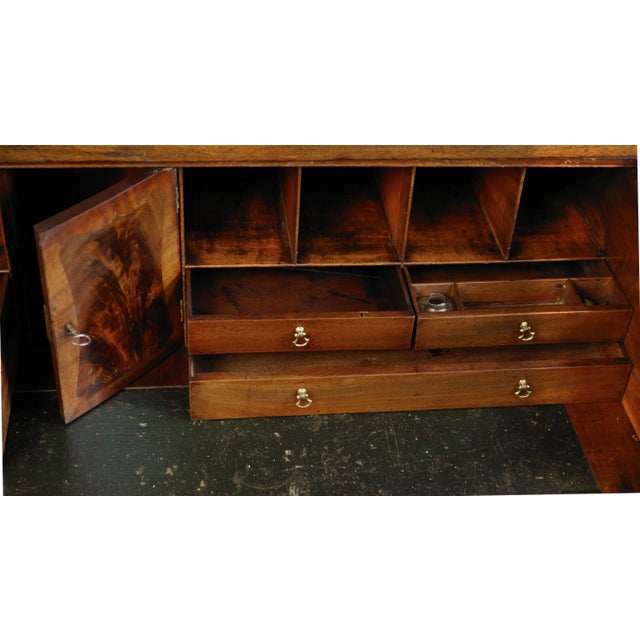 Brown 18th Century George III Mahogany Chest of Drawers/Secretary Desk For Sale - Image 8 of 11
