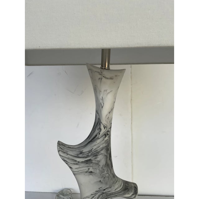 Currey & Company Currey & Co. Modern Black and White Devant Table Lamp For Sale - Image 4 of 6