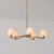 1950s Vintage Italian Brass and Opaline Glass Chandelier, 1950s For Sale - Image 5 of 13