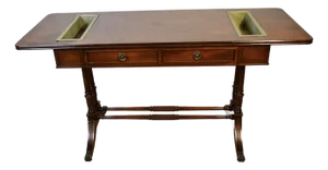 1920 Antique Lane Regency Mahogany Sofa Table / Console Table With Planters