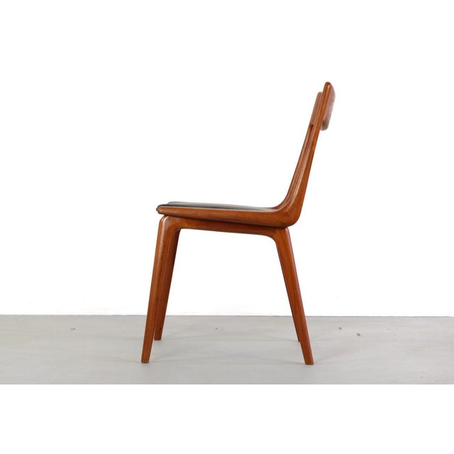 Brown Erik Christensen Teak Boomerang Dining Chairs - Set of 8 For Sale - Image 8 of 9