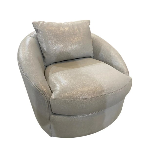 Animal Skin Lazar Zoey Swivel Chair For Sale - Image 7 of 7