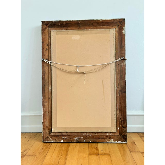 Antique White Antique Napoleon III Giltwood French Wall Mirror, 19th Century For Sale - Image 8 of 9