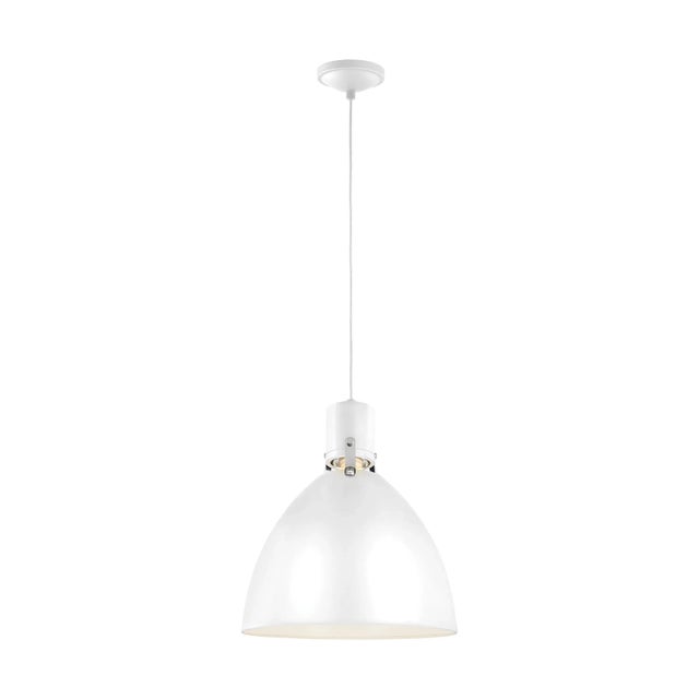 Sean Lavin by Visual Comfort Studio Brynne Small LED Pendant, Flat White For Sale - Image 4 of 6