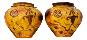 Late 20th Century Southwestern Hanging Pots - a Pair