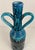Accolay Pottery Accolay Style Ceramic Vase With Handles, Large Blue Vase Att. To Accolay Pottery For Sale - Image 4 of 7