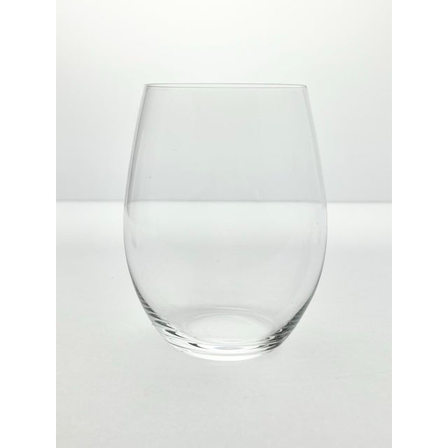 Luigi Bormioli “Crescendo” Set of 6 Stemless Wine Glasses For Sale - Image 4 of 6
