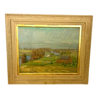 1910s Charming Autumn Landscape by Louis Mayer, Framed For Sale