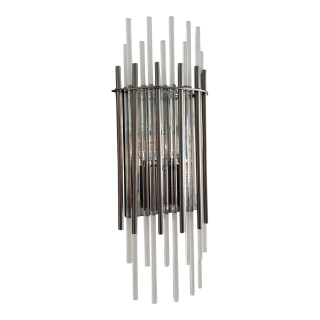 Hudson Valley Lighting Wallis Art Deco Wall Sconce Polished Nickel Clear Led Dimmable - 5 Available For Sale