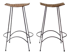 Arthur Umanoff Style Bar Stools Pair