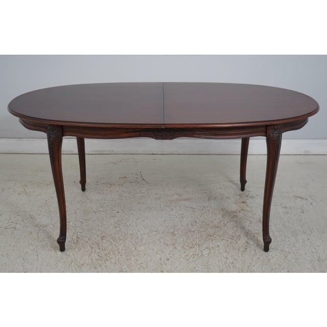 Age: Approx. 30 Years Old Details: Mahogany Finish French Style Self Storing Leaves Offered @ Fraction of Original Retail...