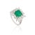 VR Jewels 18k Gold 2.85ct Square Emerald & 1.19ct Diamond Cocktail Ring Size 4- Heirloom Jewelry For Sale - Image 4 of 17