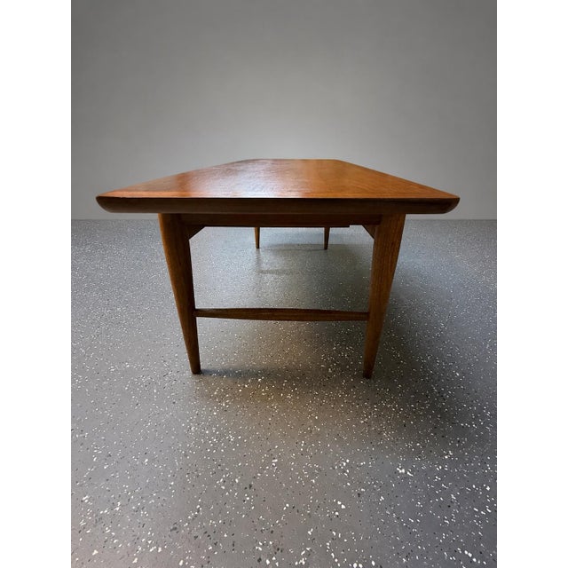 Lane Mid-Century Modern Walnut Coffee Table With Single Drawer, Style 1050-20 C. January 1960 For Sale - Image 9 of 11