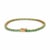 Certified 3.47ct Natural Emerald Tennis Bracelet in 14k Yellow Gold For Sale - Image 9 of 16