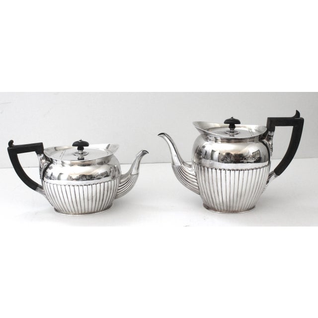 Antique Silver Plate Coffee & Tea Set, Hukin & Heath, Birmingham, England- 5 Pieces For Sale - Image 4 of 13