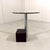 Stylish design side table HK-2 by Hank Kwint for Metaform, Netherlands. Round thick glas table top, brushed stainless...