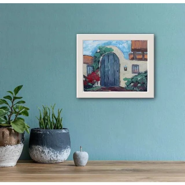 Quiet Places & Coastal Doorways — Carmel by the Sea Garden Door Original oil painting by L. Haas, 10 x 8 in unframed...
