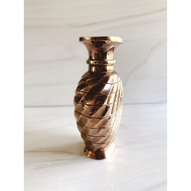 Vintage brass vase | mid century modern vase | brass decor Vintage brass vase Great decor for a shelf, mantel,or entryway...