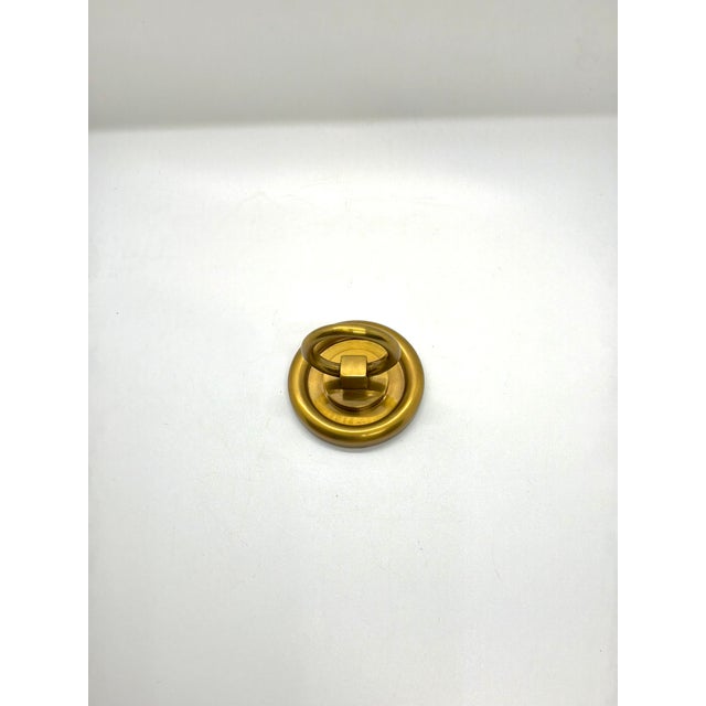 Hickory Chair Co Ring Pull Satin Brass. Modern/Transitional Design with a Large Ring Pull.