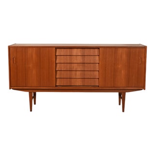 Scandinavian Sideboard with Tin Drawers, 1950s-1960s For Sale
