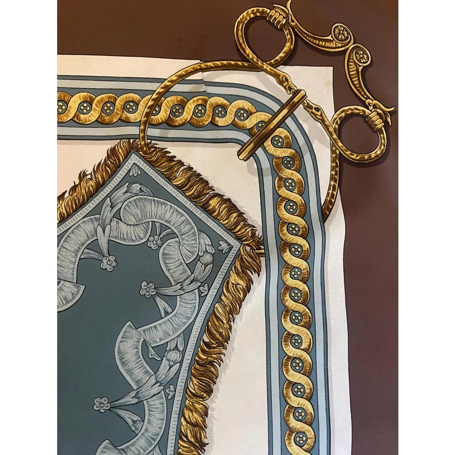 Hermes Bride De Cour 1987 Silk Scarf “Francoise De La Perriere