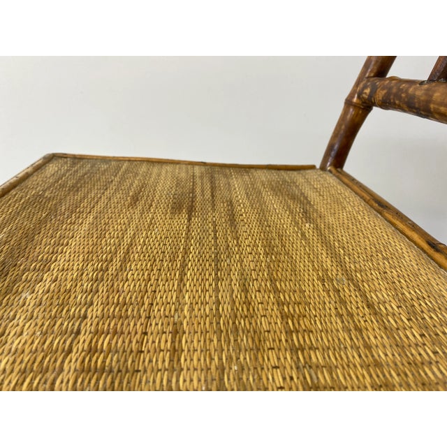 Late 19th Century Bamboo & Cane Victorian Bedroom Chair C.1890 For Sale - Image 9 of 12