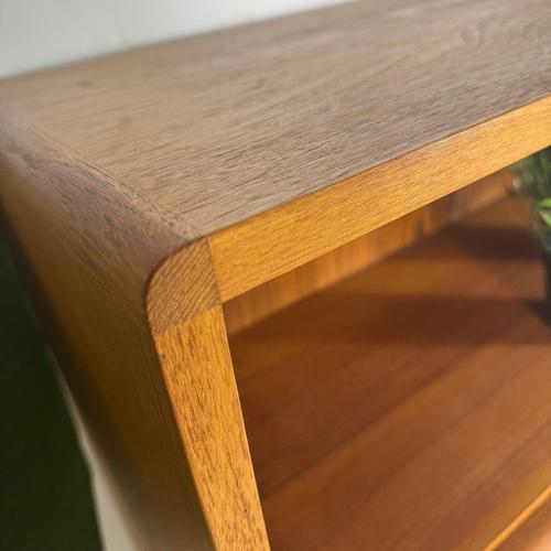 Glass Vintage Teak Bookcase with Glass Doors from Dyrlund, 1960s For Sale - Image 7 of 15