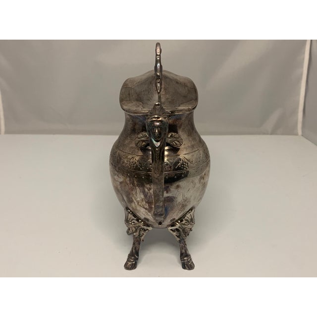 Victorian Simpson Hall Miller & Co. Silver Plate Creamer for your consideration. The creamer measures approx. 8 inches...