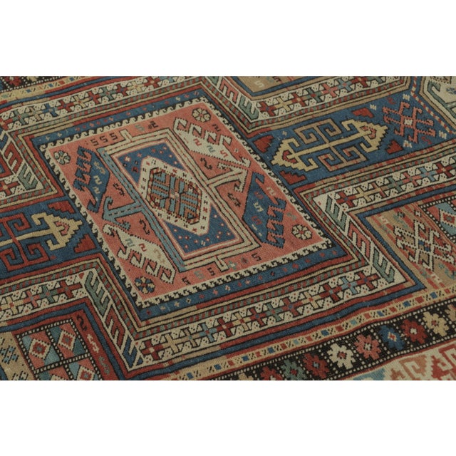 Rug & Kilim Antique Caucasian Rug With Shield Medallions & Guard Borders - Rug & Kilim For Sale - Image 4 of 9