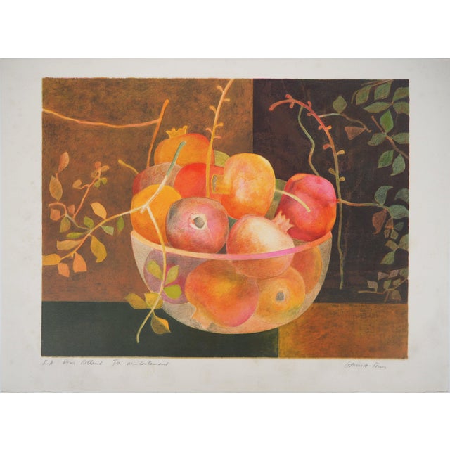 Pierre Garcia-Fons, Pomegranates in a Bowl, Lithograph For Sale - Image 8 of 8