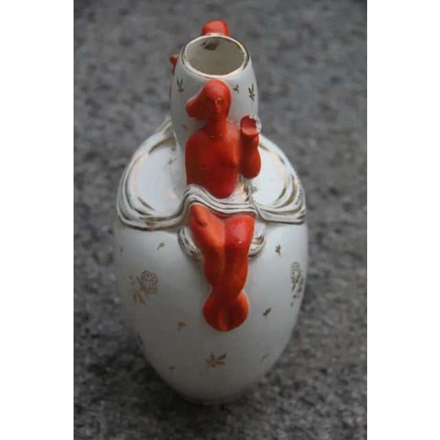 Italian Ceramic Vase, 1950s, in Worn conditions. Designed 1950 to 1959