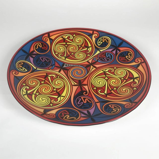 Celtic Art Triple Spiral Plate by Courtney Davis Rare Collectible VTG Wall Decor For Sale - Image 4 of 8