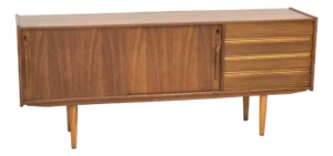 1960s Danish Teak Credenza in the Manner of Omann Jun for Prins Møbler