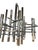 A 1960's large chrome and Lucite rod chandelier designed by Gaetano Sciolari. The chandelier has a striking architectural...