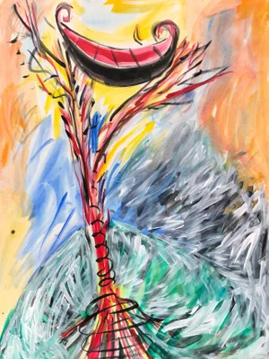 1986 Adrienne Anderson Abstract Acrylic Painting