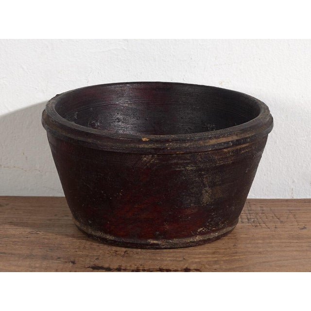 Antique Tibetan Wooden Bowl For Sale - Image 5 of 6