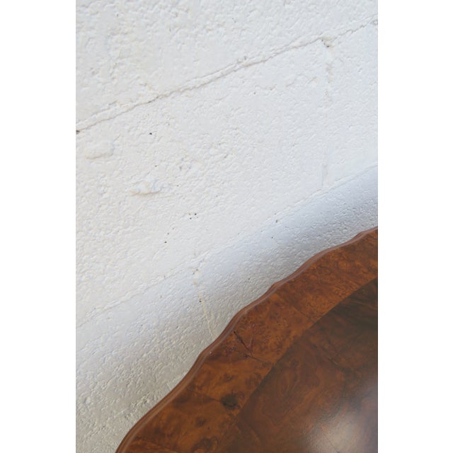Brown French Early 1900s Hand Carved Walnut Inlay Side End Center Table For Sale - Image 8 of 13